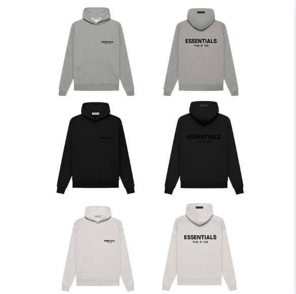 Mikina s kapucí Fear of God Essentials — Nápisy · Kapuce