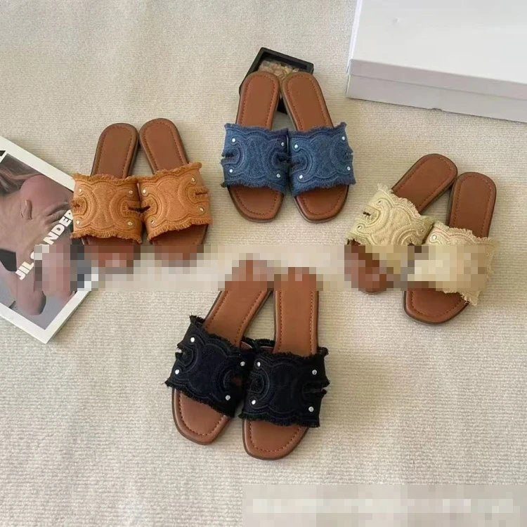 Sandalias de pala Celine — Monograma · tira ancha