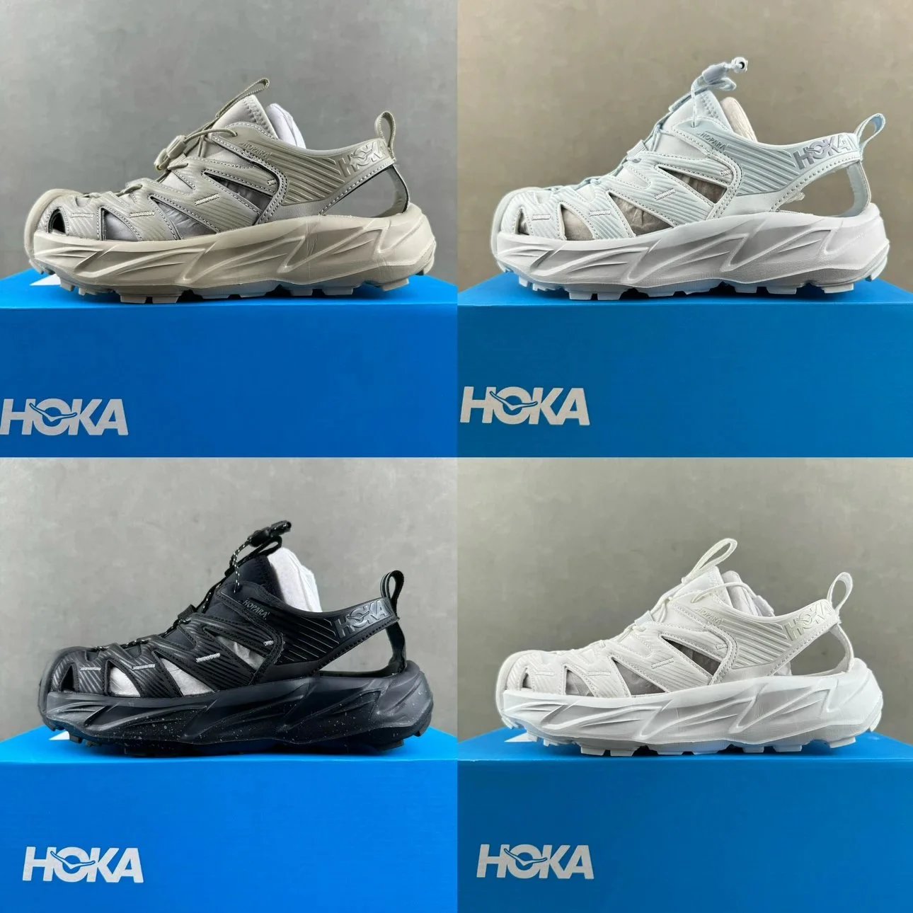 Hoka klompen — Gesloten neus · open hiel