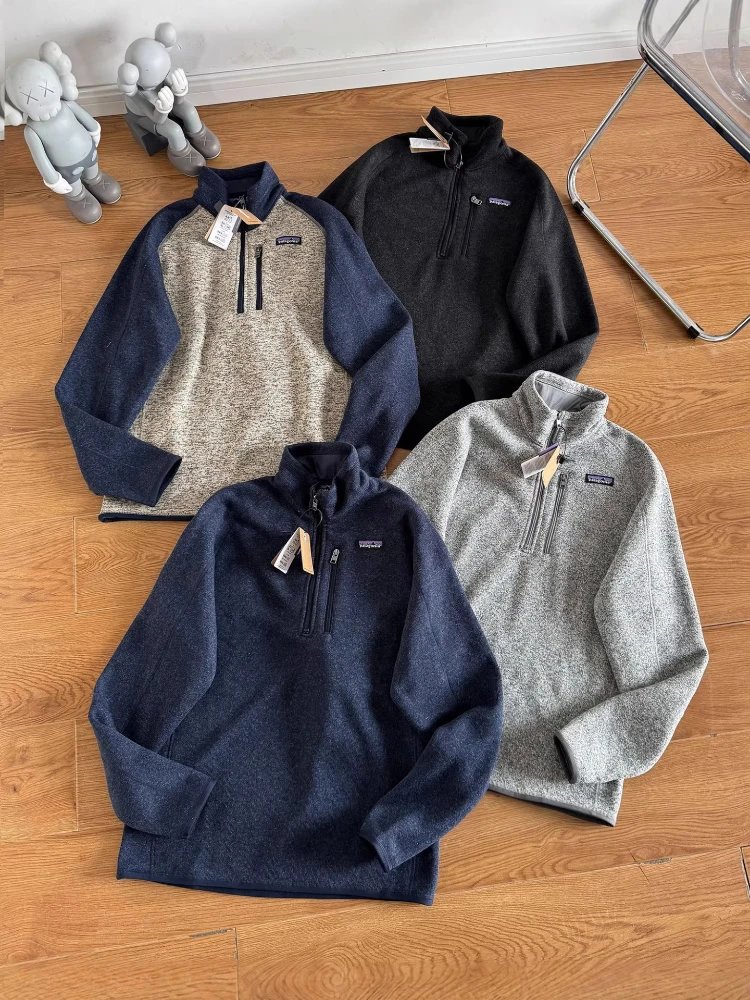 قطعة علوية Patagonia — ياقة قائمة · نصف سحاب