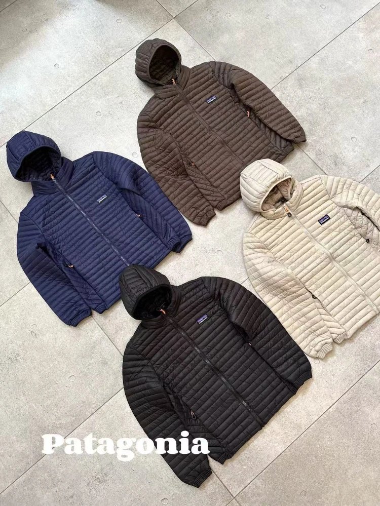 جاكيت مبطن Patagonia — خياطة مبطنة · غطاء رأس