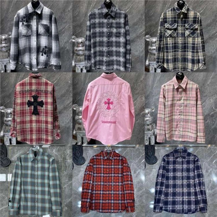 Camicia Chrome Hearts — Quadri · Chiusura con bottoni