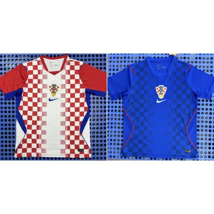 Maglia da calcio — Girocollo · motivo a scacchiera