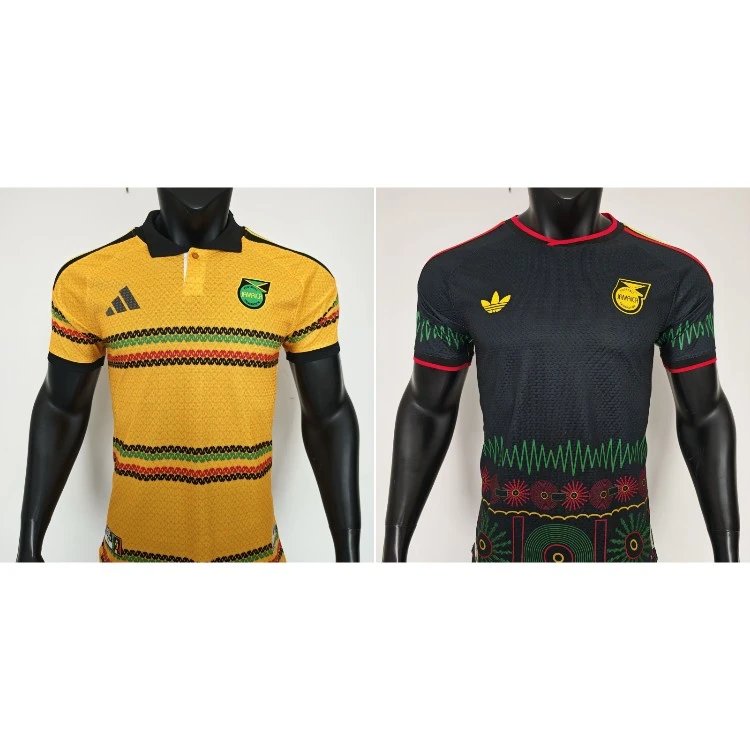Adidas football jersey — crew-neck · striped