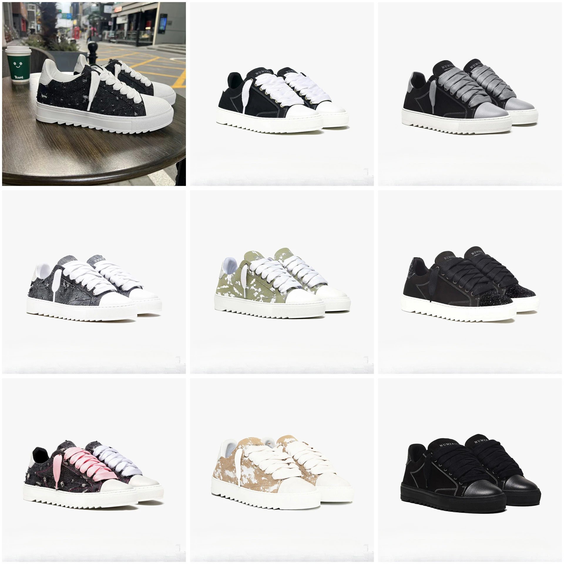 Baskets — design à panneaux · Fermeture à lacets