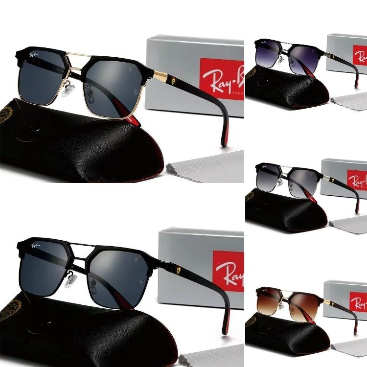 Sluneční brýle Ray-Ban — čtvercová obruba · můstek s kovovým vzhledem