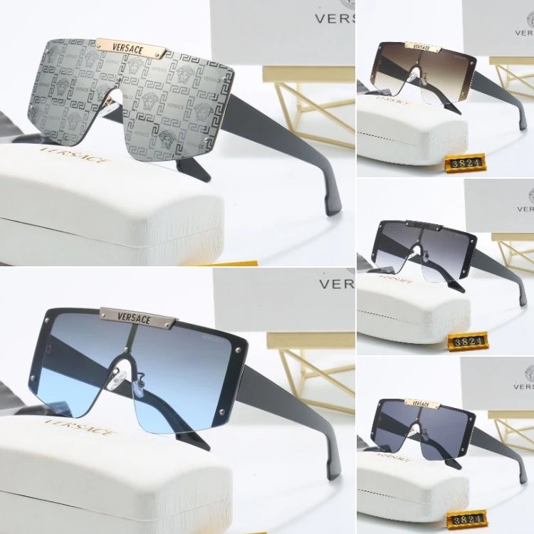 Versace štítové sluneční brýle s gravírovanou horní lištou