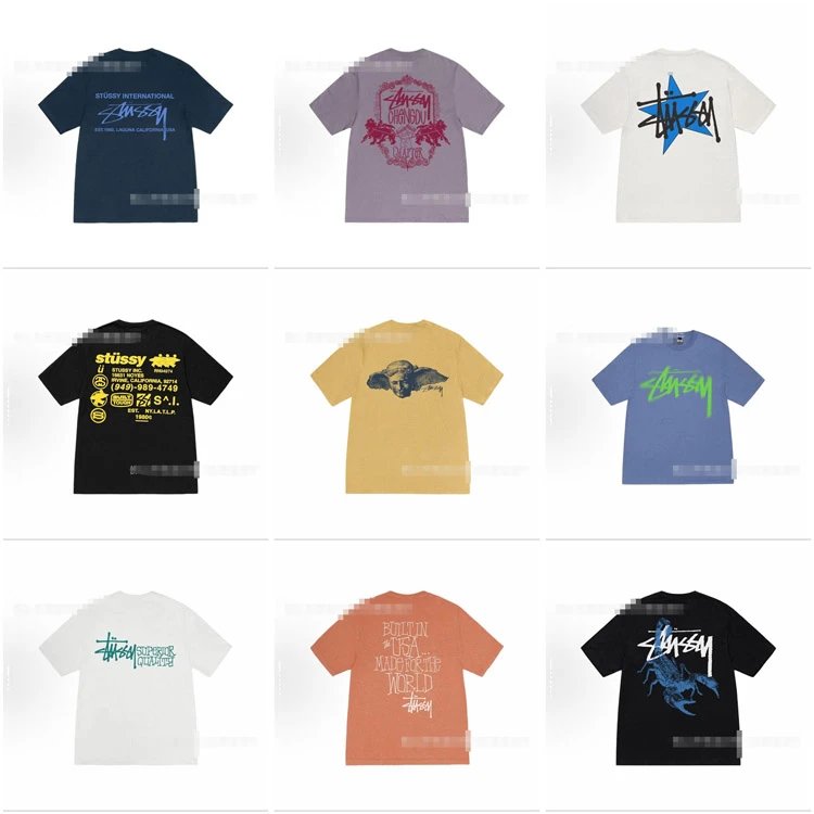 Camiseta Stüssy — Letras decorativas · Cuello redondo