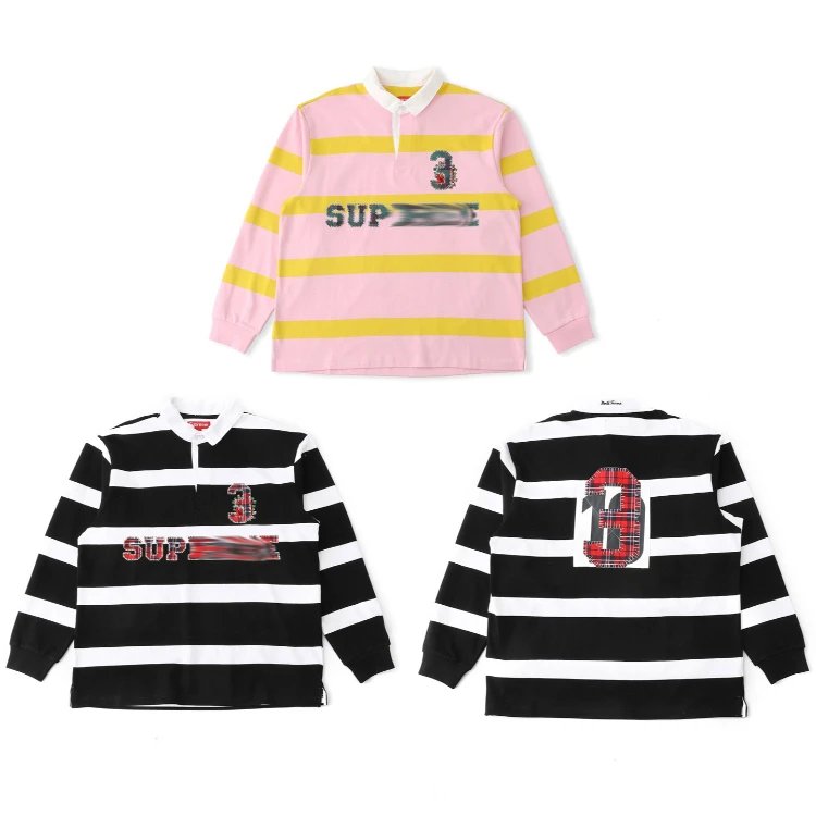 Supreme jersey — point collar · striped