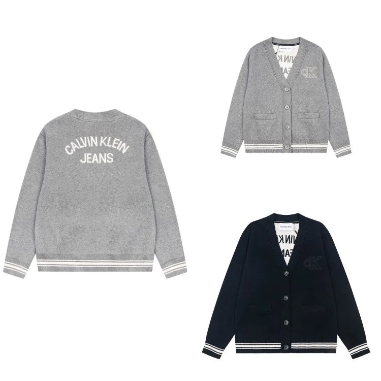 cardigan Calvin Klein — lettering · v-neck