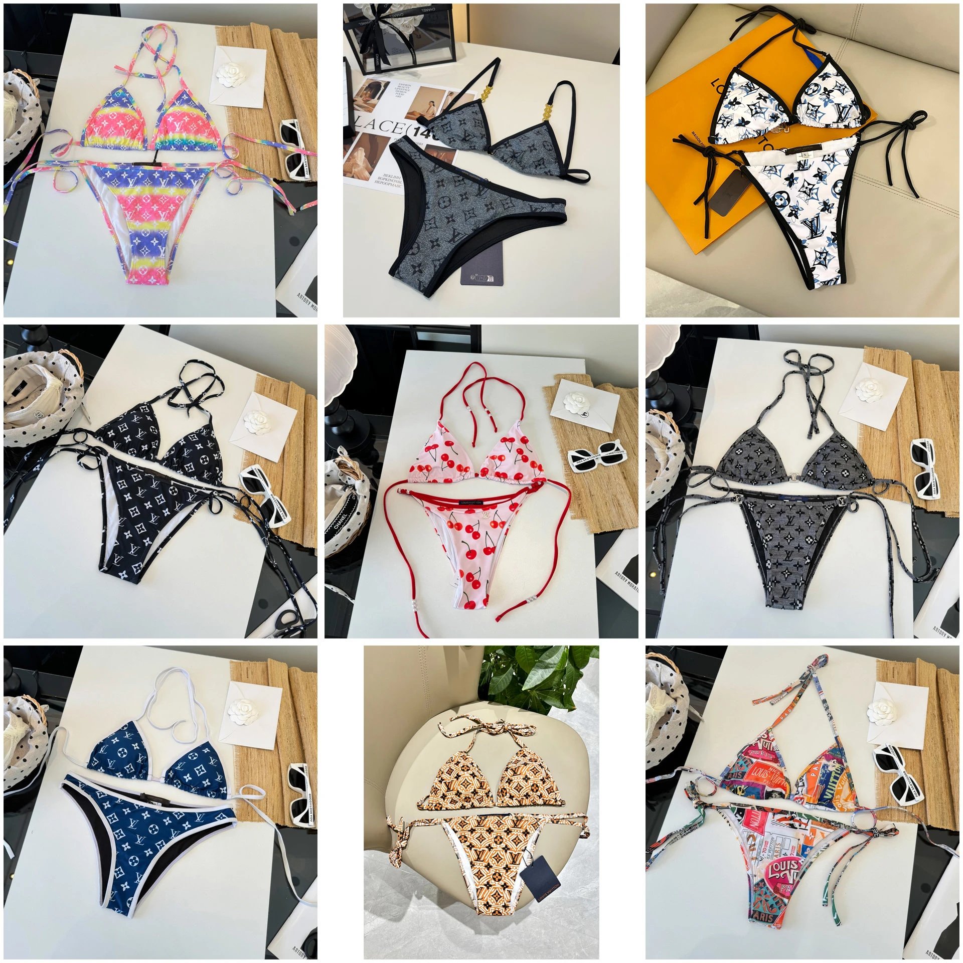 Louis Vuitton Bikini — Monogramm · schmale Träger