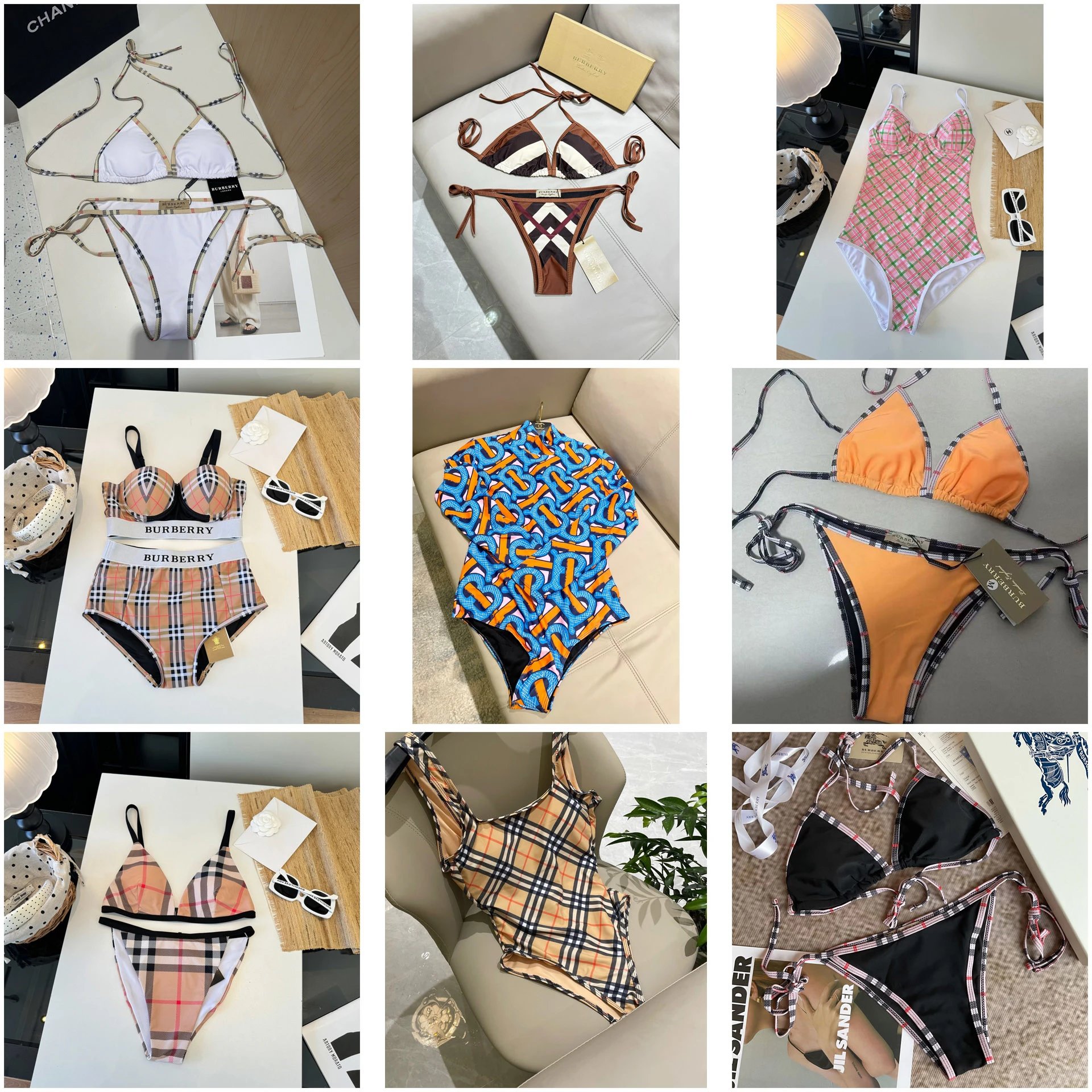 Burberry Bikini — schmale Träger · dreieckige Körbchen