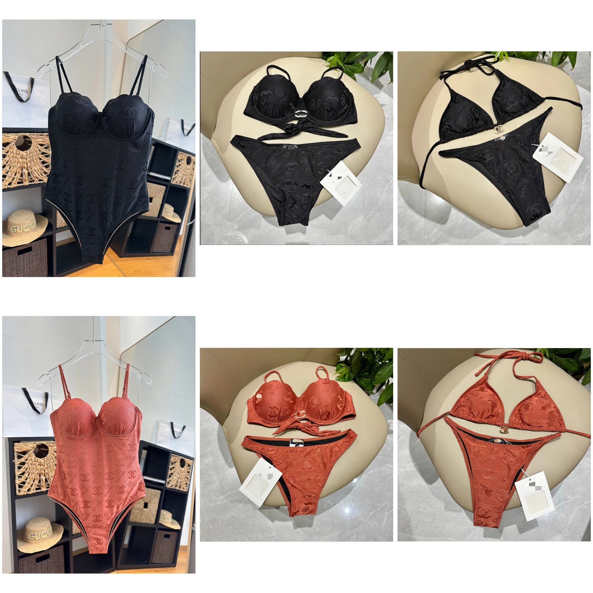 Costume intero Chanel — Monogramma · spalline sottili