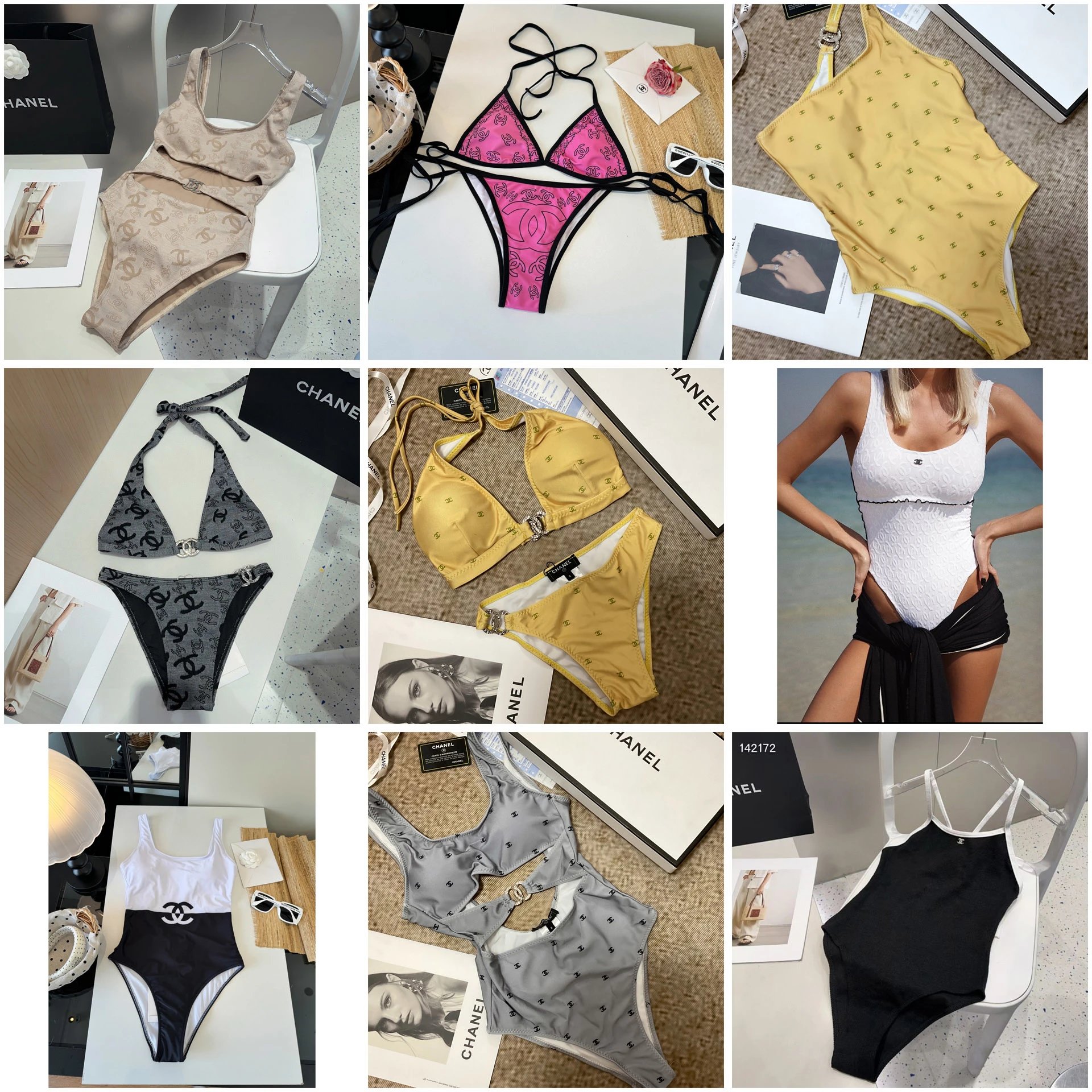 Chanel Bikini — schmale Träger · dreieckige Körbchen