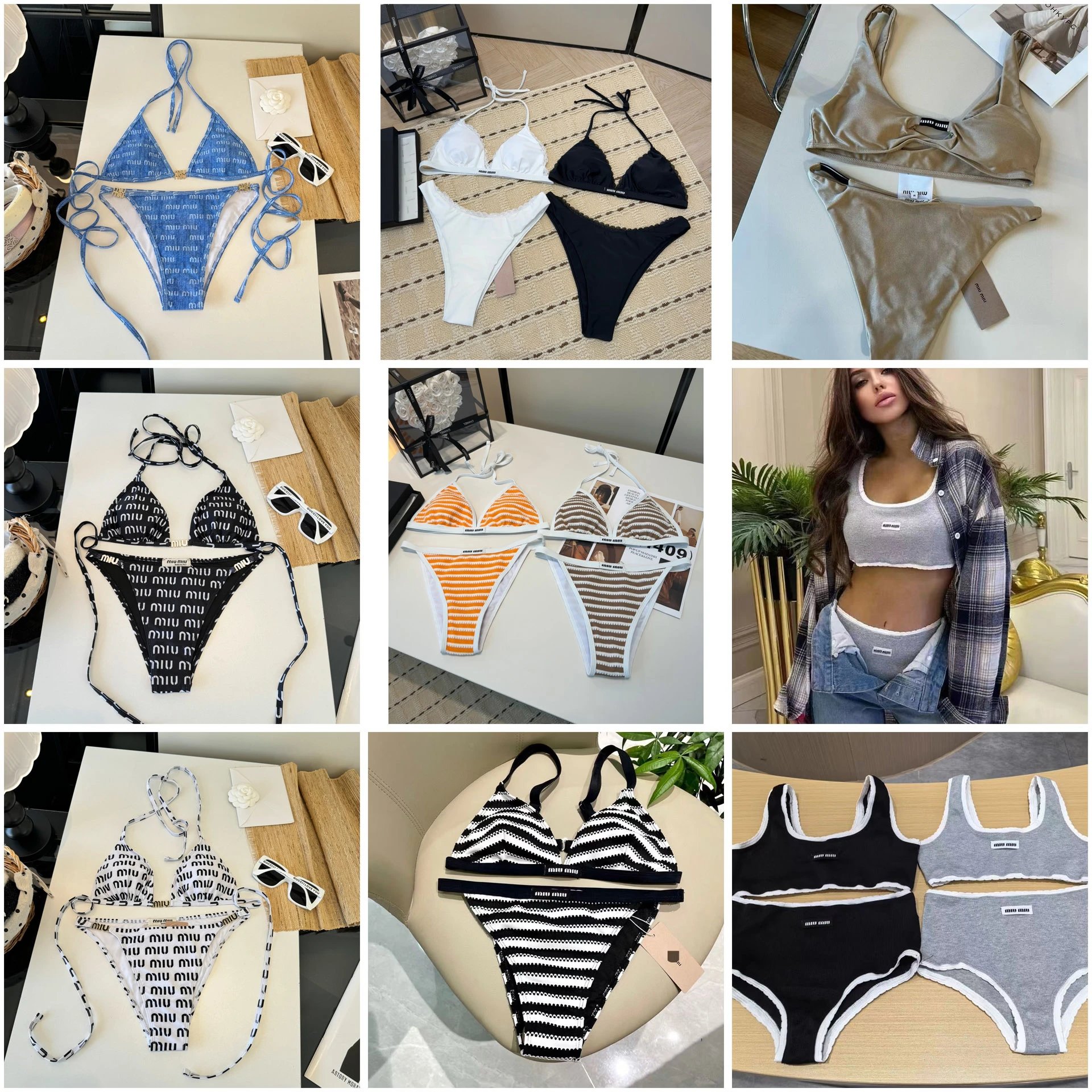 Miu Miu bikini — thin straps · triangle cups