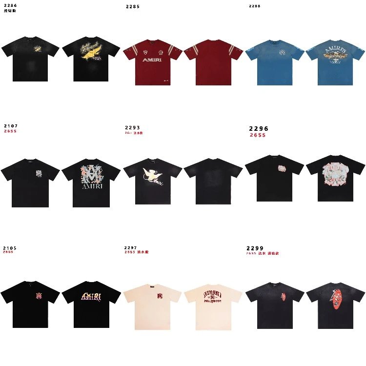 Camiseta Amiri — Letras decorativas · Manga corta