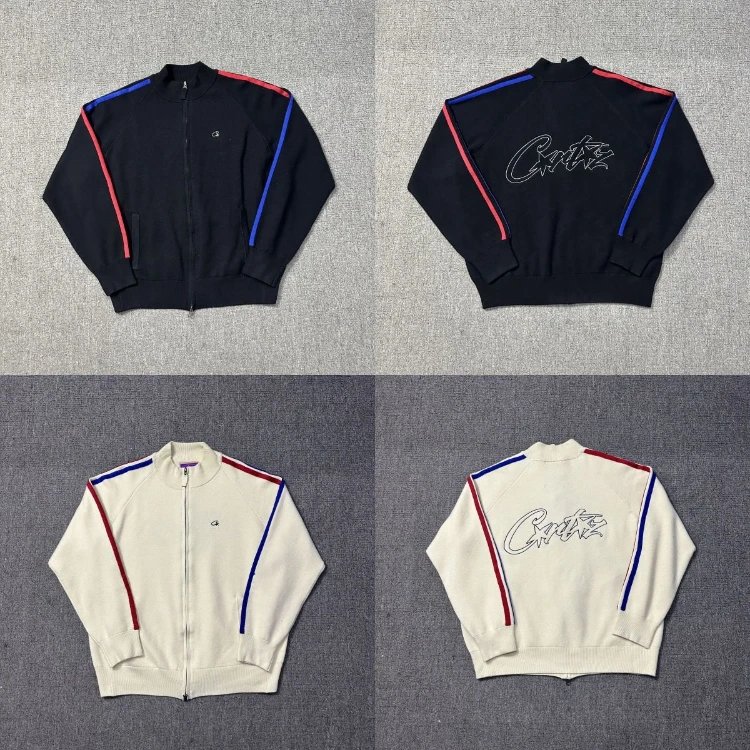 Corteiz jacket — stand collar · zip-up