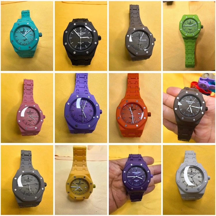 watch — round dial · octagonal bezel