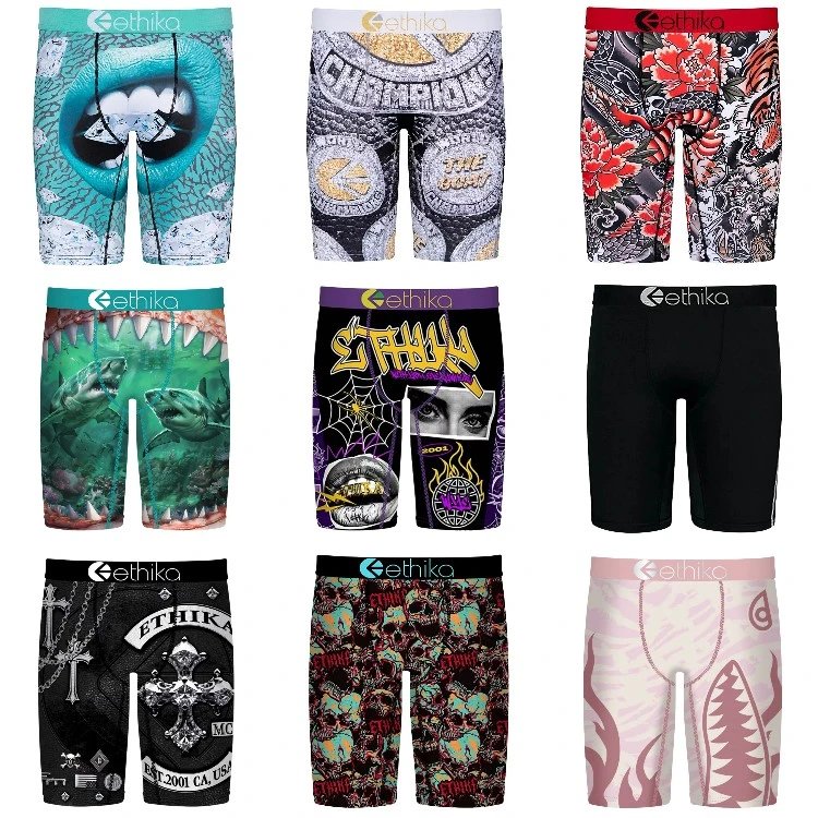 Ethika eng anliegende Boxershorts — Aufdruck · Elastischer Bund