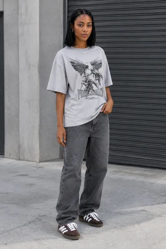 Graphic Print Crewneck & Adidas Classic Low-Top outfit · Imani