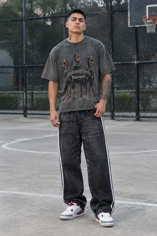 Look com Camiseta de manga curta, Calça jeans Balenciaga e Tênis Jordan · Diego