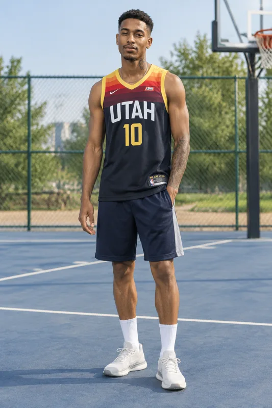 Utah Jazz-Theme Basketball Jerseys with Contrast outfit · Jax